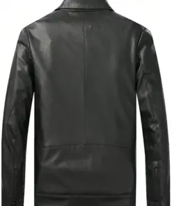 mens-turn-down-collar-black-faux-leather-jacket