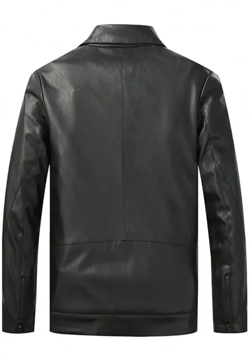 mens-turn-down-collar-black-faux-leather-jacket