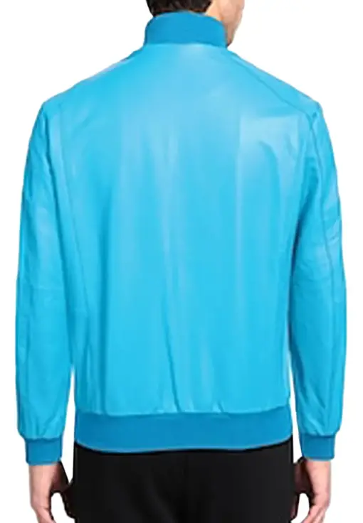 mens-turquoise-faux-leather-bomber-jacket