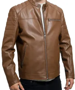 mens-vegan-brown-faux-leather-biker-jacket