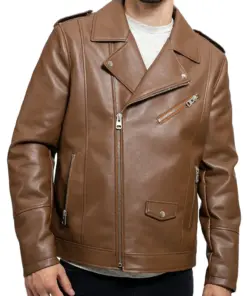 mens-vegan-brown-faux-leather-jacket