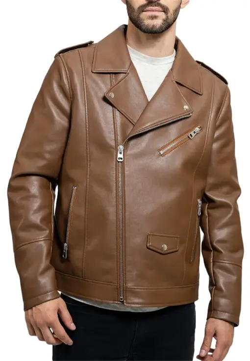 mens-vegan-brown-faux-leather-jacket