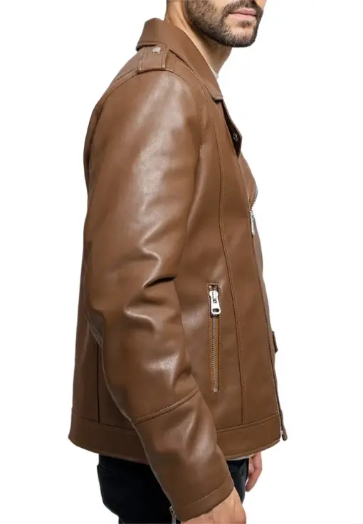 mens-vegan-brown-faux-leather-jacket