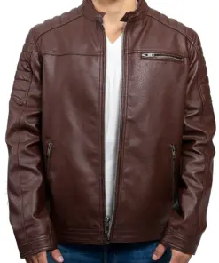 mens-vegan-dark-brown-faux-leather-biker-jacket