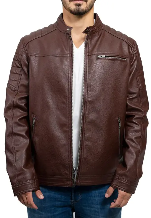 mens-vegan-dark-brown-faux-leather-biker-jacket