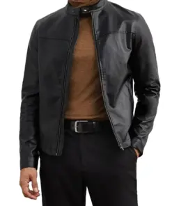 mens-zip-up-faux-leather-black-jacket