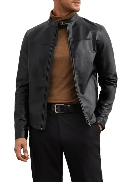 mens-zip-up-faux-leather-black-jacket