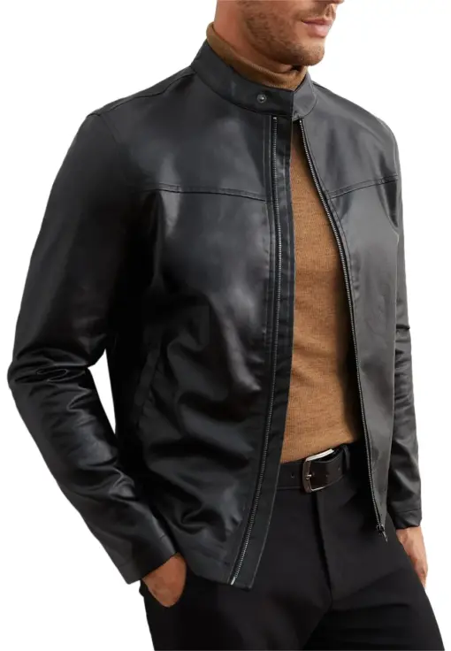 mens-zip-up-faux-leather-black-jacket