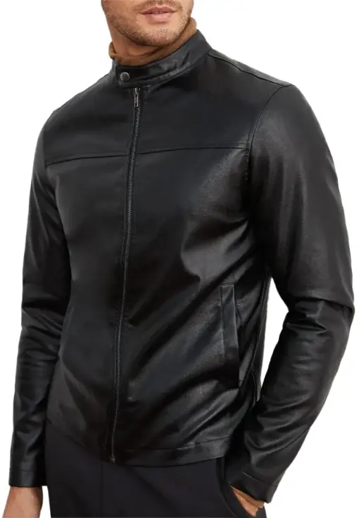 mens-zip-up-faux-leather-black-jacket