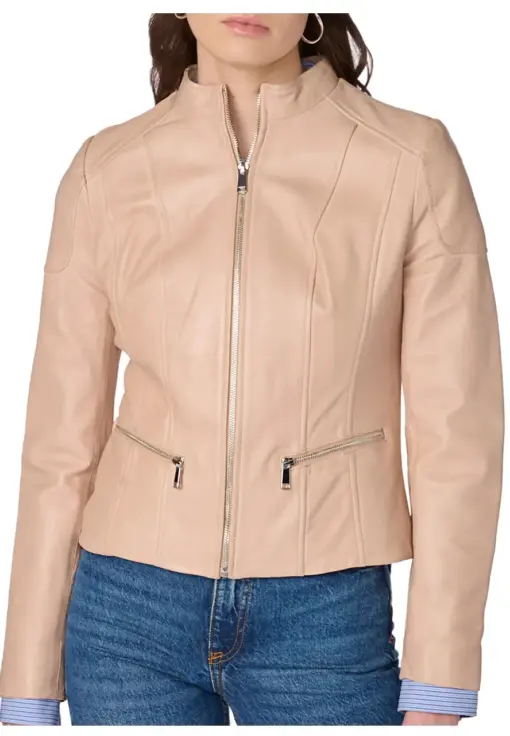 womens-beige-faux-leather-jacket