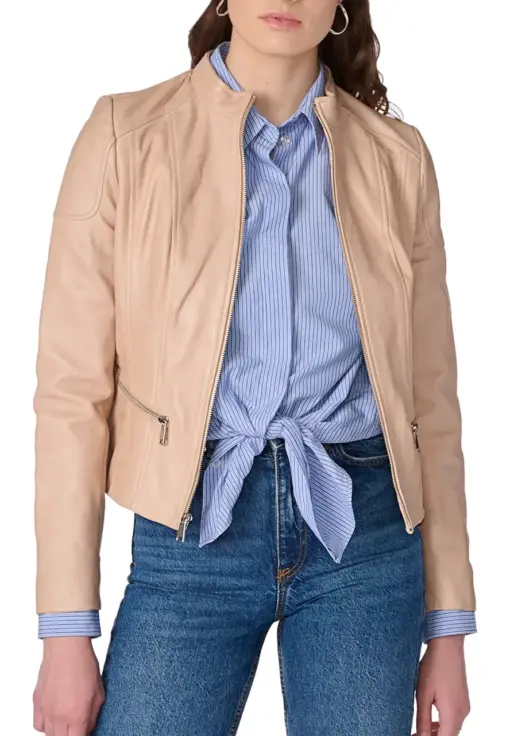 womens-beige-faux-leather-jacket