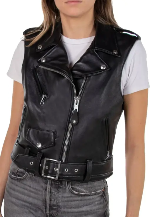 womens-black-biker-faux-leather-vest