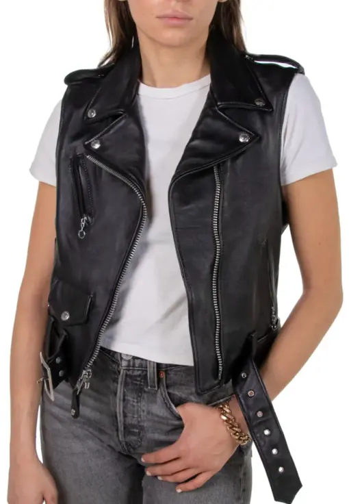 womens-black-biker-faux-leather-vest