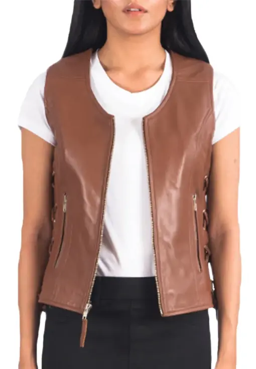 womens-brown-faux-leather-biker-vest