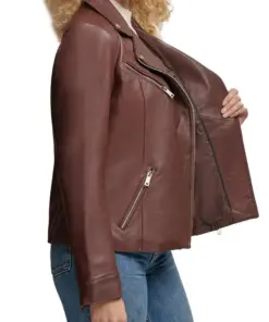 womens-burgundy-faux-leather-moto-jacket-with-metallic-details